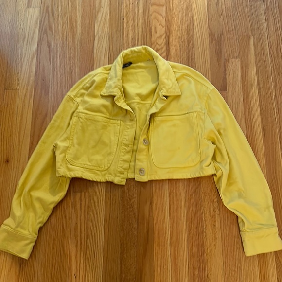 Zara yellow jean jacket size small - Picture 2 of 6
